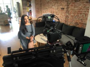 Paula at video shoot